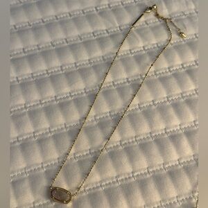 Kendra Scott Gold Necklace with Oval Pendant